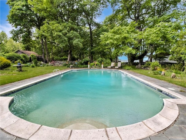 219 Nanaquaket Rd, Tiverton, RI 02878 - swimming pool with view of wooded area and a yard
