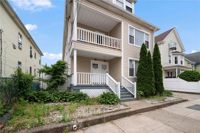 85 Englewood Ave, Pawtucket, RI 02860 - view of front of property with a balcony and a porch