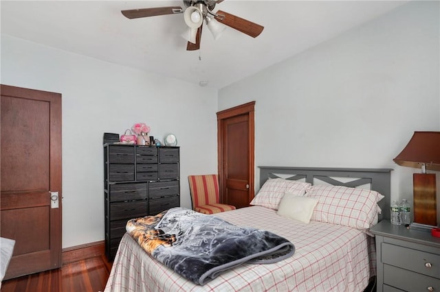 85 Englewood Ave, Pawtucket, RI 02860 - bedroom featuring dark wood-style floors, a ceiling fan, and baseboards