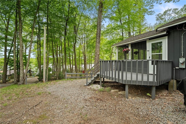 25 Melissa Ln, Burrillville, RI 02859 - view of yard with a wooden deck