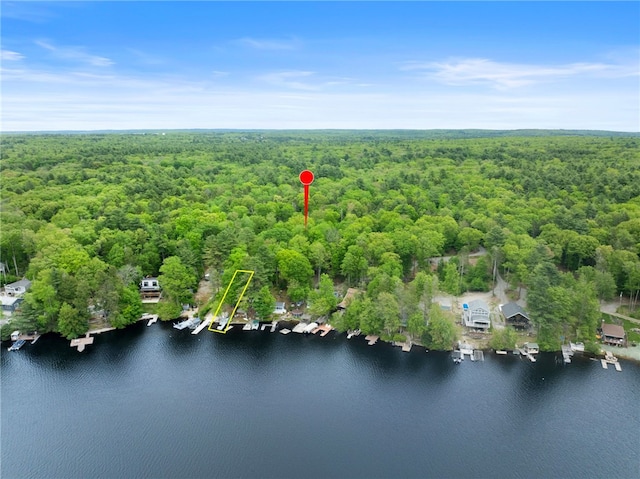 25 Melissa Ln, Burrillville, RI 02859 - view of property location with a heavily wooded area, a nearby body of water, and property parcel outlined