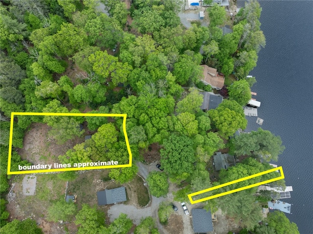 25 Melissa Ln, Burrillville, RI 02859 - view of property location with a large body of water and property boundaries highlighted