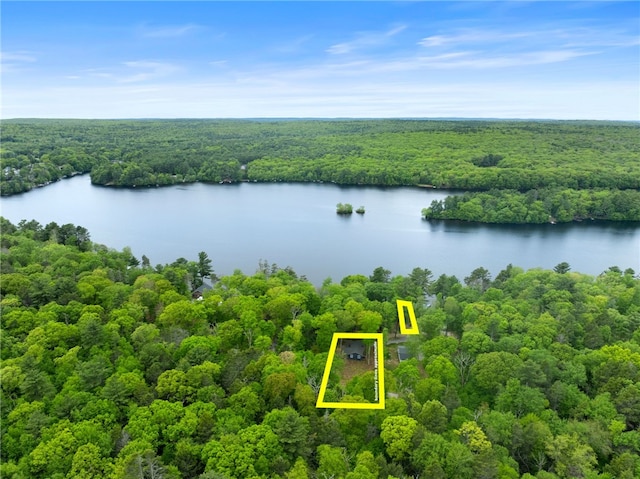 25 Melissa Ln, Burrillville, RI 02859 - view of property location featuring a forest, a nearby body of water, and property boundaries highlighted