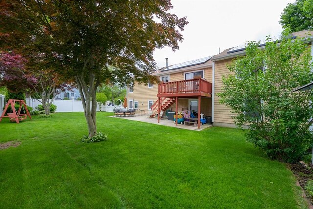 290 E View Ave, Cranston, RI 02920 - view of yard featuring a patio area, a deck, and stairway