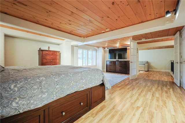 1 Tupperware Dr Unit 121, North Smithfield, RI 02896 - bedroom featuring wood ceiling and light wood-style floors