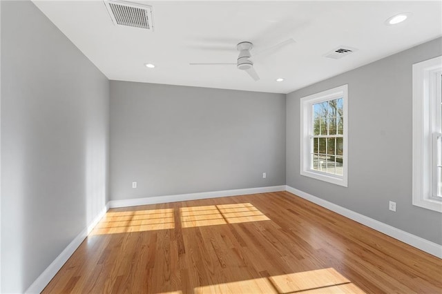 117 Mann School Rd, Smithfield, RI 02917 - unfurnished room with wood finished floors, a ceiling fan, baseboards, and recessed lighting