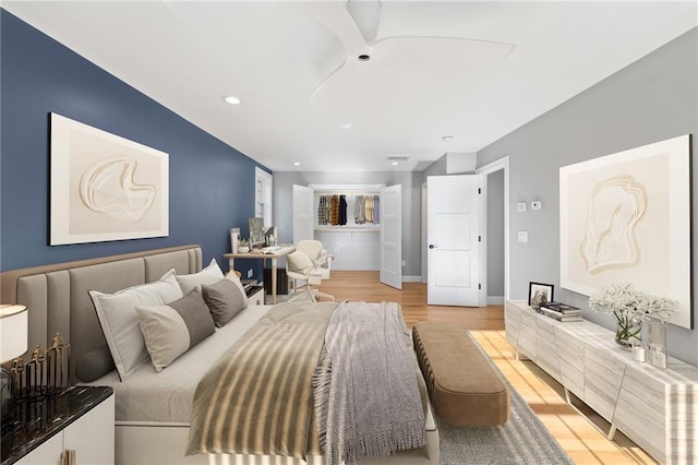 117 Mann School Rd, Smithfield, RI 02917 - bedroom with light wood-style floors, recessed lighting, and baseboards