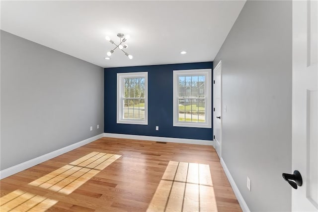 117 Mann School Rd, Smithfield, RI 02917 - empty room with light wood-style floors, baseboards, and recessed lighting