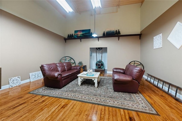 1 Tupperware Dr Unit 226, North Smithfield, RI 02896 - living area with hardwood / wood-style floors and a high ceiling