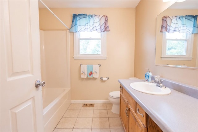 26 Noel Ct, South Kingstown, RI 02879 - bathroom with plenty of natural light, vanity, toilet, and tile patterned flooring