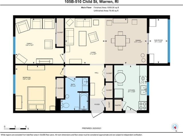 510 Child St Unit 105B, Warren, RI 02885 - room layout