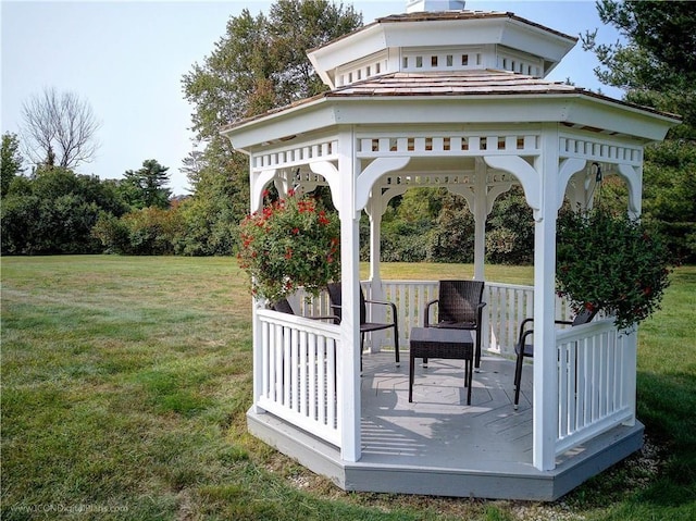 510 Child St Unit 105B, Warren, RI 02885 - wooden terrace with a gazebo and a yard