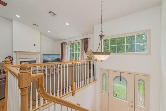 187 Plainfield Pike, Scituate, RI 02857 - corridor with vaulted ceiling and recessed lighting