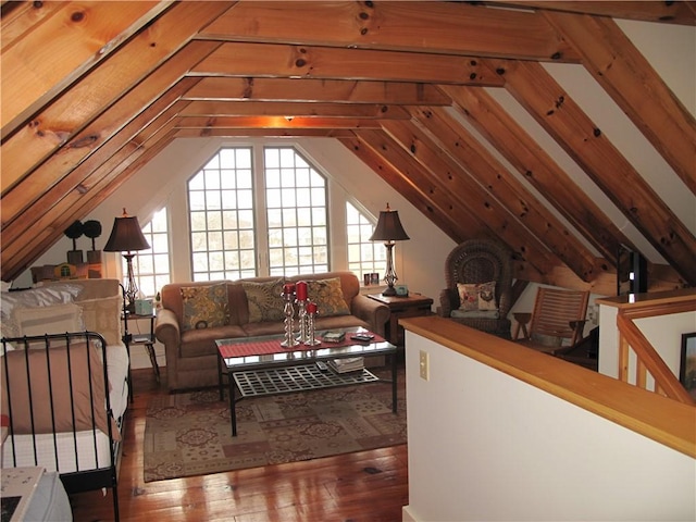 540 Off Center Rd, Block Island, RI 02807 - living room with plenty of natural light, lofted ceiling, and wood-type flooring
