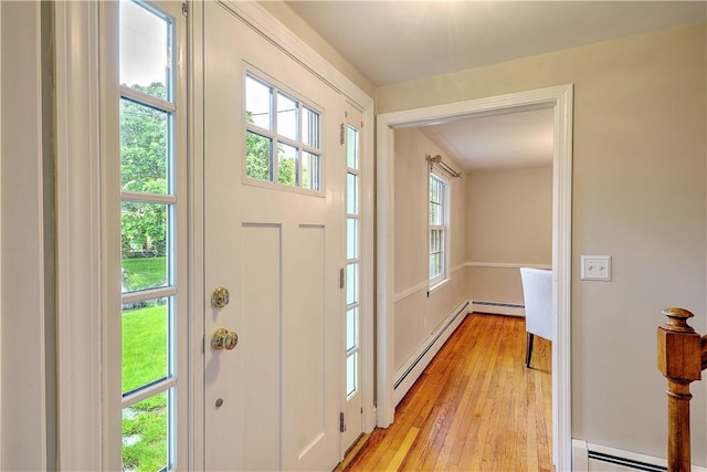15 Lafayette Rd, Barrington, RI 02806 - foyer entrance with a baseboard heating unit and light wood finished floors
