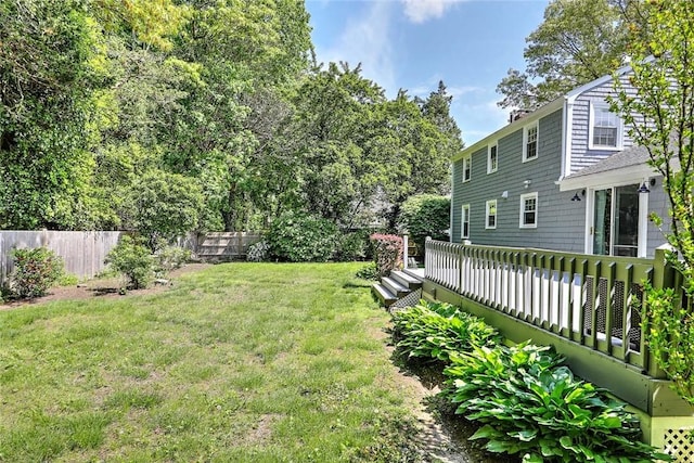 15 Lafayette Rd, Barrington, RI 02806 - view of yard with a wooden deck