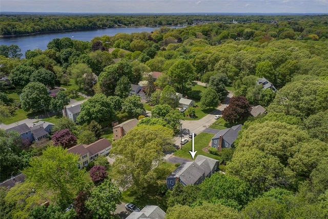 15 Lafayette Rd, Barrington, RI 02806 - view of property location with a nearby body of water, a forest, and nearby suburban area