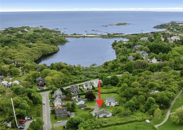 3 Ernest St, Newport, RI 02840 - aerial view of residential area with a large body of water