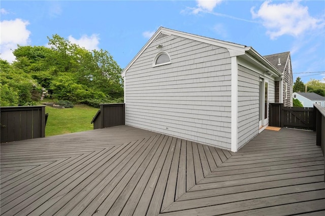 3 Ernest St, Newport, RI 02840 - wooden deck with a lawn