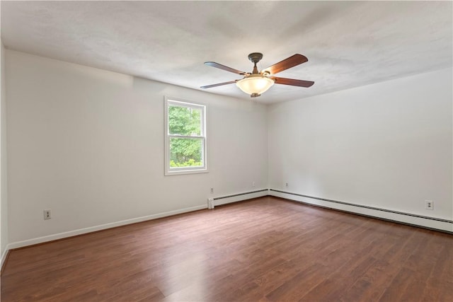19 Bruce Dr, North Smithfield, RI 02896 - spare room with wood finished floors, baseboards, and ceiling fan
