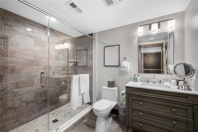3 Gardenia Dr Unit M6, Richmond, RI 02898 - bathroom featuring vanity, toilet, and a stall shower