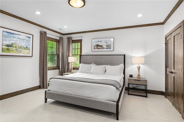 3 Gardenia Dr Unit M6, Richmond, RI 02898 - carpeted bedroom featuring crown molding, baseboards, and recessed lighting