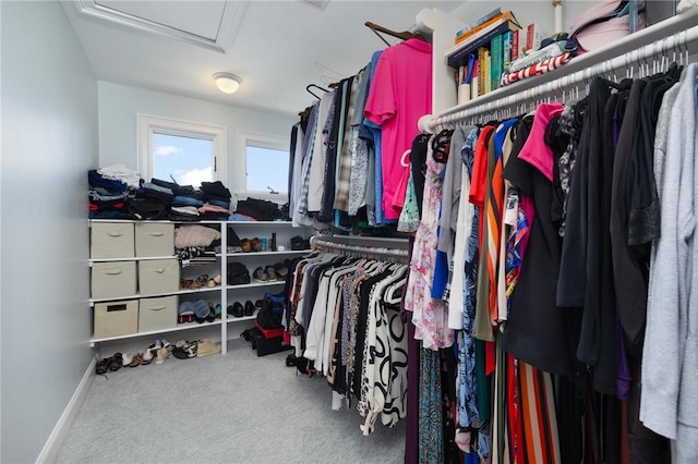 129 Sand Hill Cove Rd, Narragansett, RI 02882 - spacious closet featuring carpet and attic access
