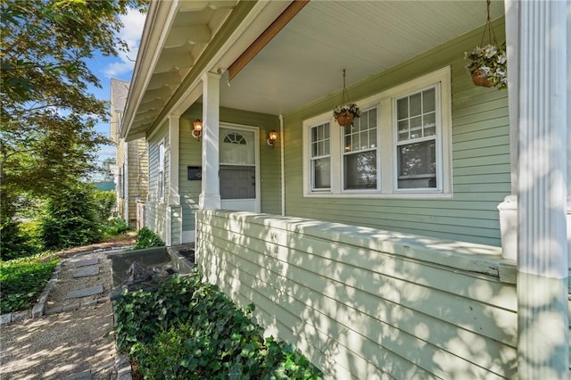 47 Cliff St, East Greenwich, RI 02818 - property entrance with a porch