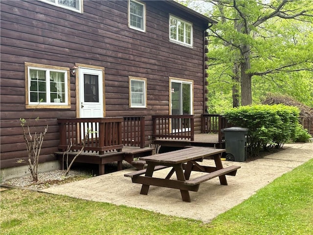85 Plainfield Pike, Foster, RI 02825 - rear view of property featuring a wooden deck