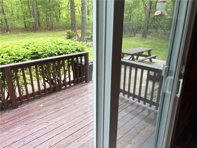 85 Plainfield Pike, Foster, RI 02825 - wooden terrace with a lawn