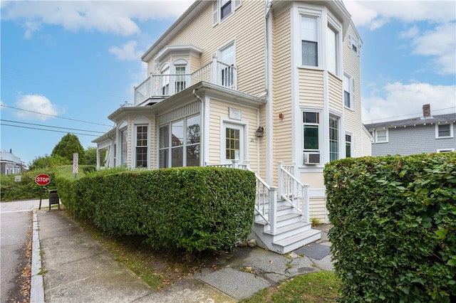 26 Cliff Ave Unit 4, Newport, RI 02840 - view of side of home with a balcony