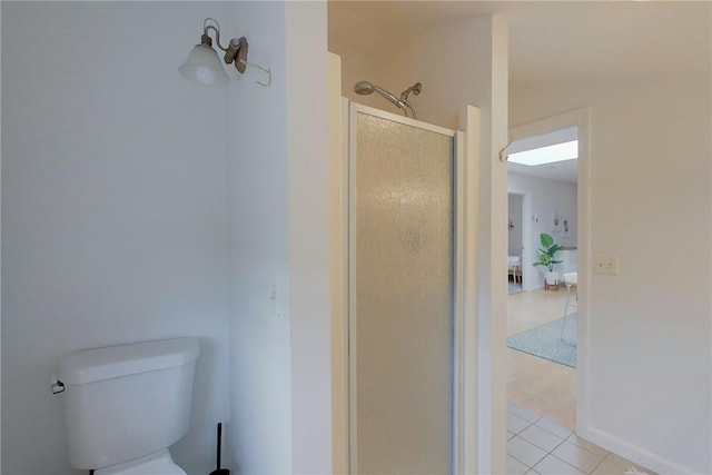 26 Cliff Ave Unit 4, Newport, RI 02840 - full bath featuring a stall shower, tile patterned floors, and toilet