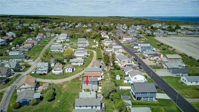 64 Burnside Ave, Narragansett, RI 02882 - aerial overview of property's location with nearby suburban area