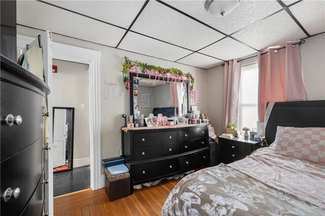 23 Auburn St, Pawtucket, RI 02860 - bedroom with a drop ceiling and wood finished floors