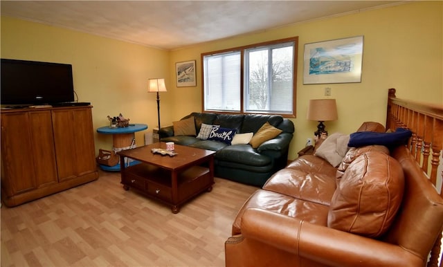 22 Sandy Ln, Westerly, RI 02891 - living area featuring light wood finished floors and ornamental molding