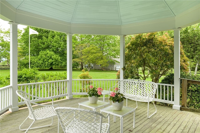 576 W Main Rd, Little Compton, RI 02837 - wooden terrace with a gazebo