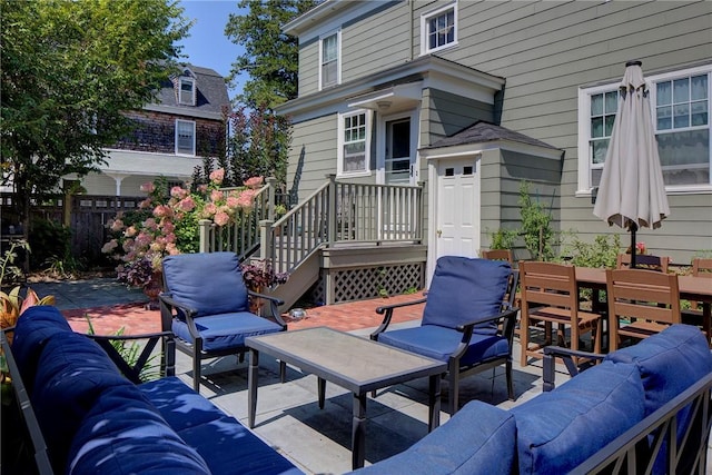 27 Cranston Ave, Newport, RI 02840 - view of patio / terrace with outdoor lounge area