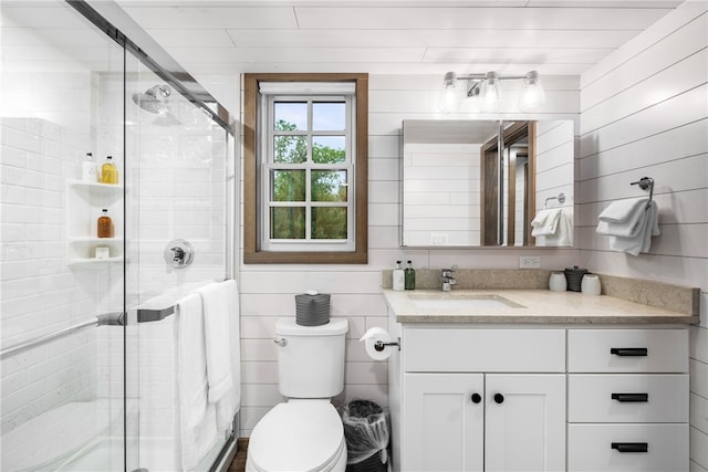 12 Alexander Cir Unit Th2, Richmond, RI 02898 - bathroom with vanity, toilet, and a stall shower
