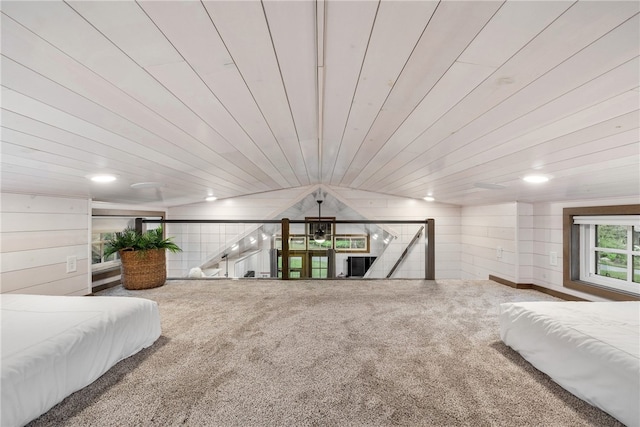 12 Alexander Cir Unit Th2, Richmond, RI 02898 - carpeted bedroom with wooden ceiling and wooden walls