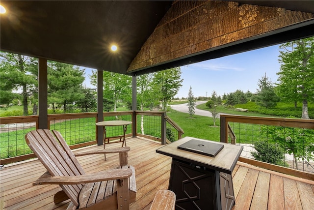 12 Alexander Cir Unit Th2, Richmond, RI 02898 - wooden deck with a yard