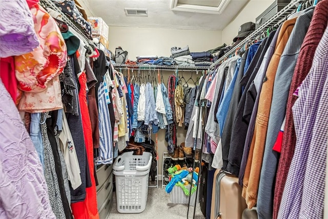 121 Greenbush Rd, Warwick, RI 02818 - walk in closet with attic access and carpet