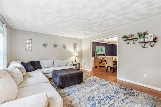 121 Greenbush Rd, Warwick, RI 02818 - living room featuring wood finished floors and baseboards