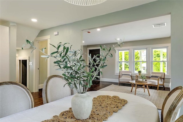 101 Knollwood Ave, Cranston, RI 02910 - dining area featuring dark wood finished floors, recessed lighting, and baseboards