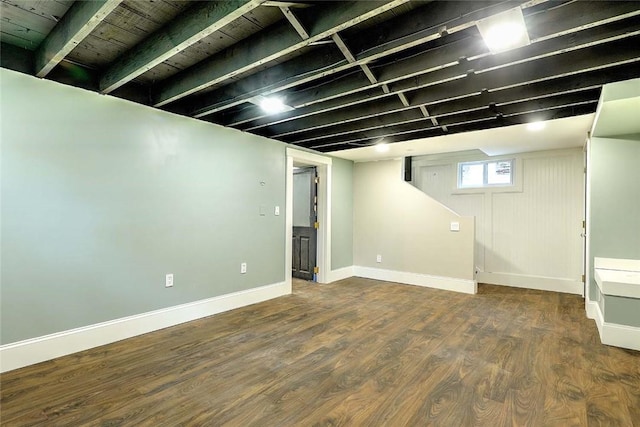 101 Knollwood Ave, Cranston, RI 02910 - basement with baseboards and wood finished floors