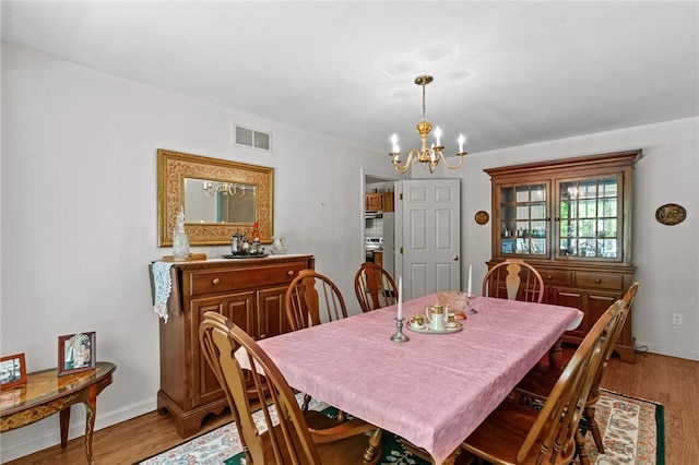 84 River Farms Dr Unit 84, West Warwick, RI 02893 - dining area featuring a chandelier, light wood-type flooring, and baseboards