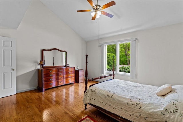 84 River Farms Dr Unit 84, West Warwick, RI 02893 - bedroom featuring wood finished floors, lofted ceiling, ceiling fan, and baseboards