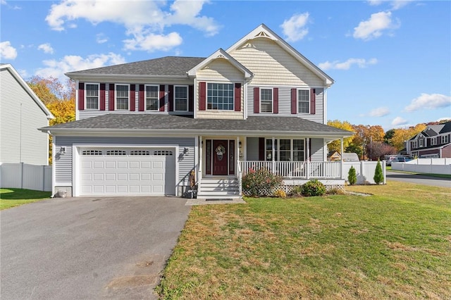 132 Theresa Marie Ave, Woonsocket, RI 02895 - view of front of home featuring driveway, a porch, and a garage