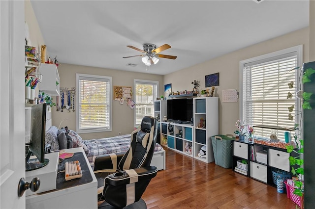 132 Theresa Marie Ave, Woonsocket, RI 02895 - office featuring ceiling fan and wood finished floors
