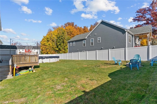 132 Theresa Marie Ave, Woonsocket, RI 02895 - view of yard featuring a deck