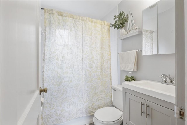 86 Weekapaug Rd, Westerly, RI 02891 - full bathroom featuring toilet, vanity, and shower / bath combination with curtain